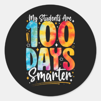Sticker Rond 100e Jour D'École Mes Élèves Sont Intelligents 100