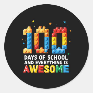 Sticker Rond 100ème Jour De L'École Enfants Drôle