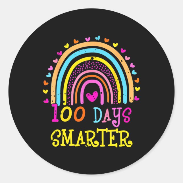 Sticker Rond 100ème Jour De L'Enseignant De L'École - 100 Jours (Devant)