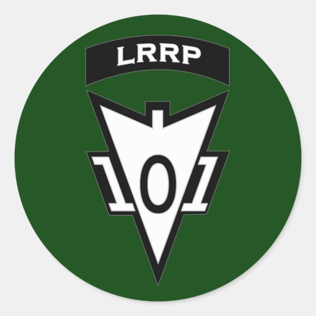 Sticker Rond 101e rustine de poche LRRP embarquée (Devant)