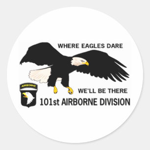 Sticker Rond 101st DIVISION AÉROPORTÉE