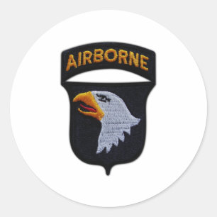 Sticker Rond 101st Vétérans criards aéroportés LRRP d'ABN