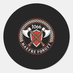 Sticker Rond 1066 Naefre Forgyt N'oubliez Jamais l'Héritage Méd