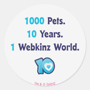 Sticker Rond 10 ans de stat de Webkinz
