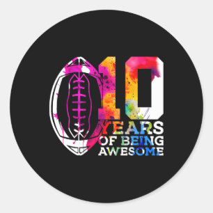 Sticker Rond 10 ans d'être fantastique Football 10e anniversair
