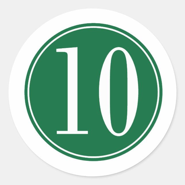 Sticker Rond #10 Cercle vert (Devant)