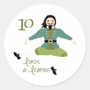 Sticker Rond 10 seigneurs A-Leaping