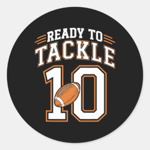 Sticker Rond 10e anniversaire Football Lover 10 ans Prêt à