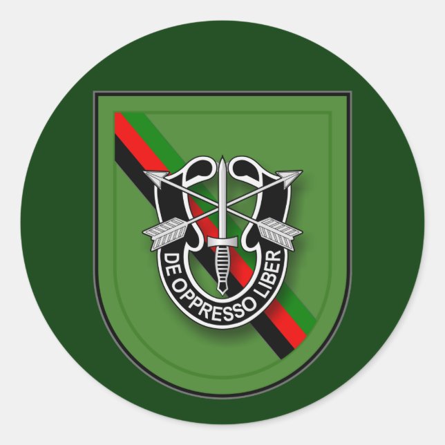 Sticker Rond 10e SFG(A) - Service en Afghanistan UA (Devant)