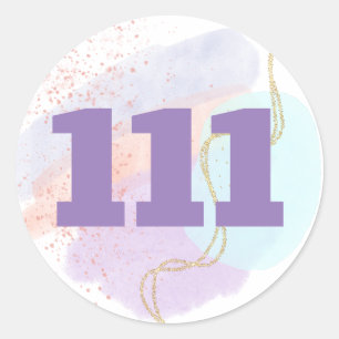 Sticker Rond 111 Aligner et Manifest Numéros d'ange Vibes haute