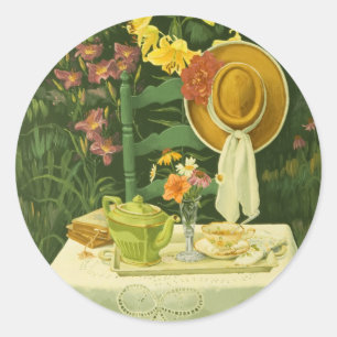 Sticker Rond 1144 Tea Time in Garden