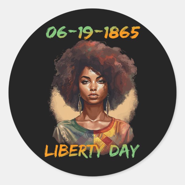 Sticker Rond 11 juin - Indépendance des femmes afro-américaines (Devant)