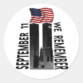 Sticker Rond 11 septembre Nous nous rappelons hommage