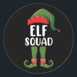 Sticker Rond 11 Squad Funny Family Matching Christmas<br><div class="desc">11 Squad Funny Family Matching Christmas</div>