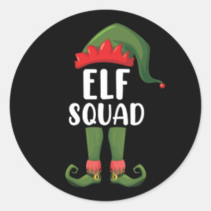 Sticker Rond 11 Squad Funny Family Matching Christmas