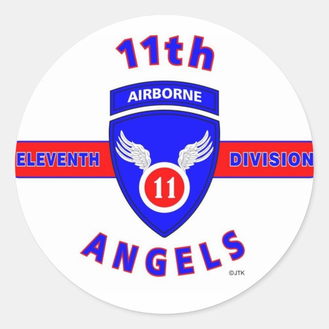 STICKER ROND 11E DIVISION AÉRONAUTIQUE "ANGELS" (Devant)