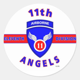 Sticker Rond 11ème DIVISION AÉROPORTÉE "ANGES "