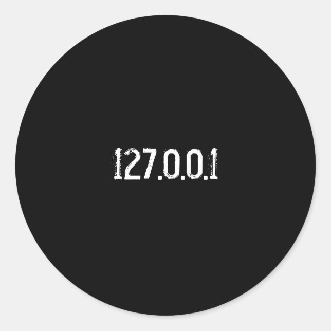 STICKER ROND 127.0.0.1 (Devant)