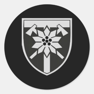 Sticker Rond 128e brigade de montagne Ault (Ukraine) Mi ukraini
