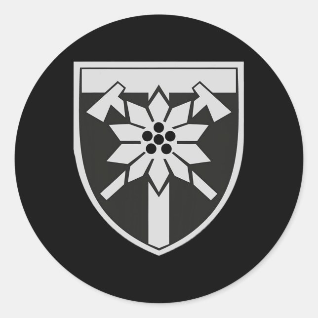 Sticker Rond 128th Mountain Ault Brigade (ukraine) Ukrainian Mi (Devant)