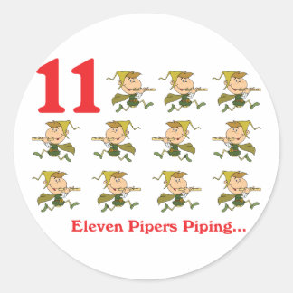 Sticker Rond 12 jours 11 caniveaux de caniveau