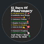Sticker Rond 12 Jours de Pharmacie Funny Christmas Pharmacist T<br><div class="desc">Chemise pour la pharmacie, cadeau pour la pharmacie, chemise de vie pour la pharmacie, chemise de technicien en pharmacie, Peace Love Pharmacy est un cadeau parfait pour le pharmacien, travailleur essentiel, travailleur de la santé, infirmier médecin, héros de première ligne, travailleur médical. Le design de nouveauté des techniciens en pharmacie...</div>