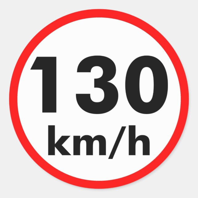 Sticker Rond 130 km/h (Devant)
