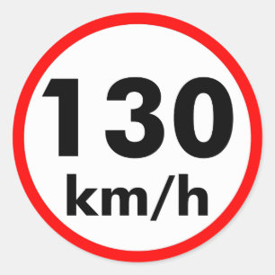 Sticker Rond 130 km/h