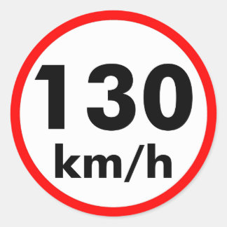 Sticker Rond 130 km/h