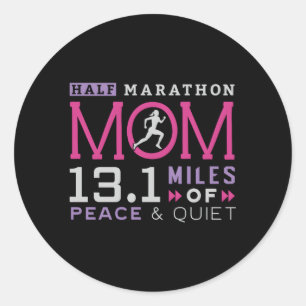 Sticker Rond 131 Mi Marathon Maman Coureur de Mommy Runner