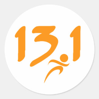 Sticker Rond 13,1 Demi-marathon