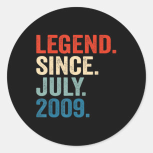 Sticker Rond 13 Ans Cadeaux Légende Depuis Juillet 2009 13e Bir