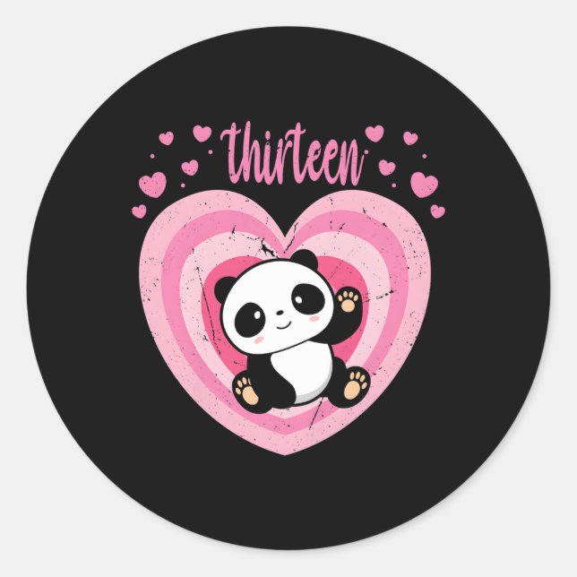 Sticker Rond 13 Panda 13E B-Jour (Devant)