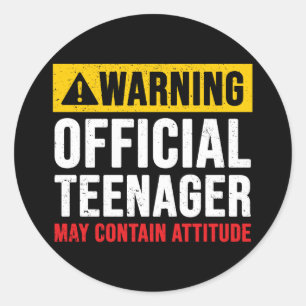 Sticker Rond 13e anniversaire Adolescent officiel