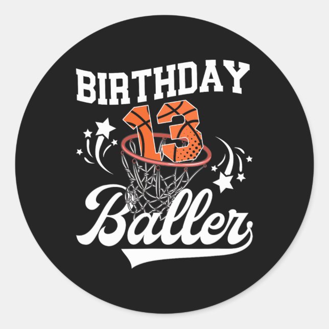 Sticker Rond 13e anniversaire de Sketll Treize ans Sketll Play (Devant)