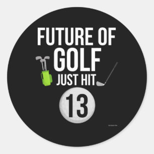 Sticker Rond 13e Anniversaire Golf T Chemise 13 Anniversaire Gi