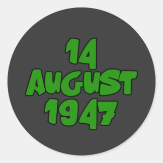 Sticker Rond 14 août 1947 Fête de l'indépendance du Pakistan
