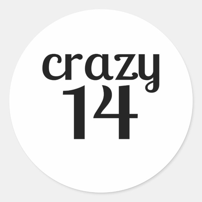 Sticker Rond 14 conceptions folles d'anniversaire (Devant)