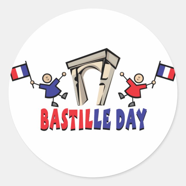 Sticker Rond 14 juillet ! (Devant)