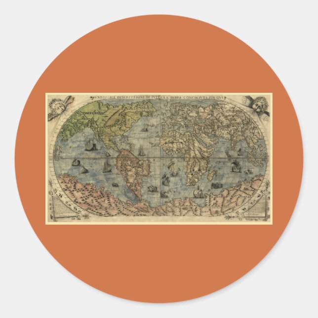 Sticker Rond 1565 Ferando Berteli (Fernando Bertelli) Carte du  (Devant)