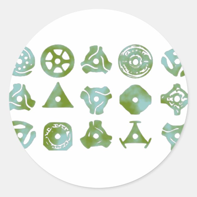 Sticker Rond 15 45 adaptateurs ou inserts d'enregistrement (Devant)