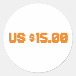 Sticker Rond 15 $ us