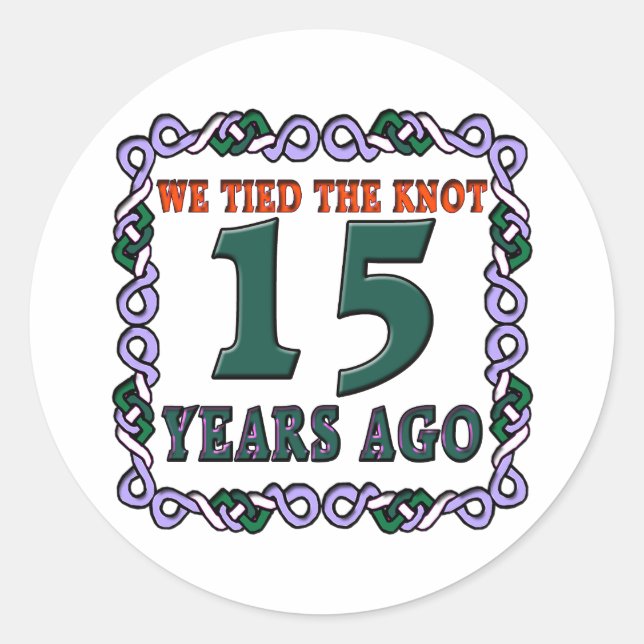 Sticker Rond 15e anniversaire (Devant)