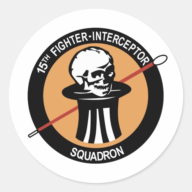 Sticker Rond 15e Escadron d'intercepteur de chasse (Devant)