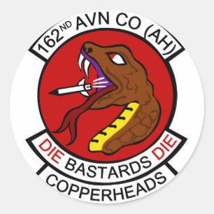 Sticker Rond 162nd Avn Cie. (OH) Copperheads