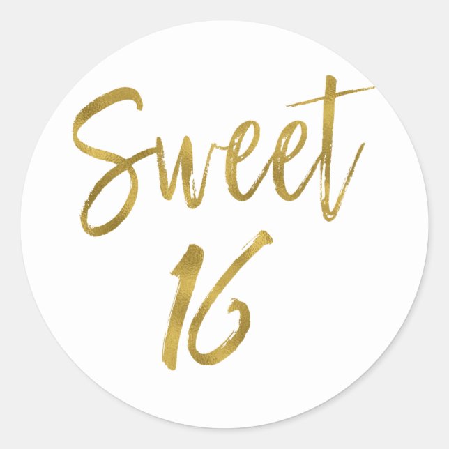 Sticker Rond 16 ans | SWEET SIXTEEN (Devant)
