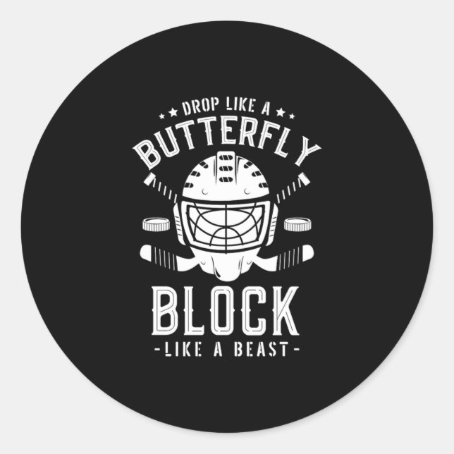 Sticker Rond 16.Hockey sur glace pour un joueur de hockey (Devant)