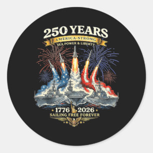 Sticker Rond 1776-2026 États-Unis 250e anniversaire 4 juillet