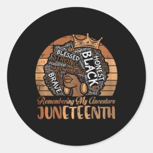 Sticker Rond 17ème Rappel des ancêtres Femmes noires