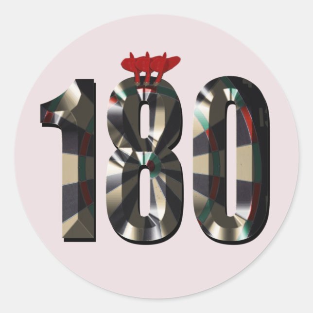 Sticker Rond "180 en 3D : la dimension Ultimate Darts" (Devant)